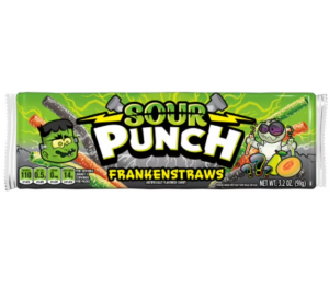 Sour Punch Halloween FrankenStraws Chewy Candy 3.2oz 24ct